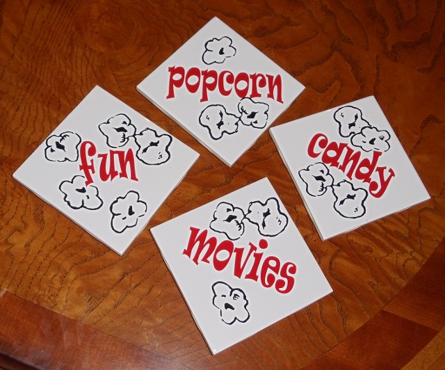 "Popcorn"  Coasters