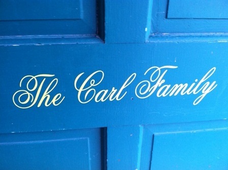 Family Name on Front Door