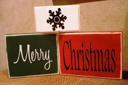 "Merry Christmas"  blocks