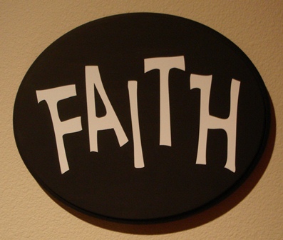 "FAITH"  wooden wall plaque