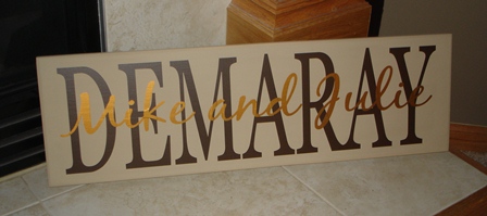Family Name Plaque