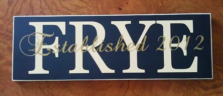 Personalized Wood Board with Established Year