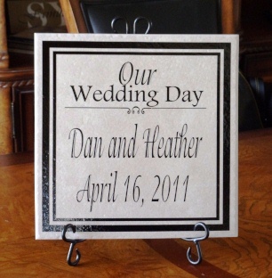 "Our Wedding Day"  Wedding Tile