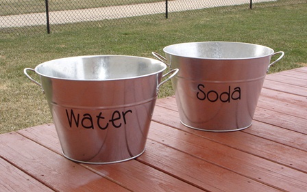 Add Lettering to Outdoor Items for Parties!