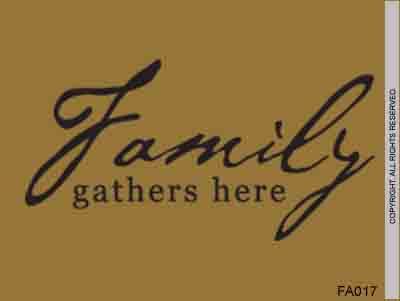 Family gathers here