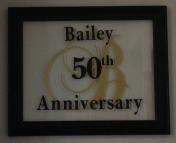 10" x 13"    50th Anniversary  Personalized Glass Picture Frame