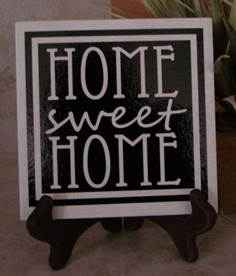 6" x 6"  Home Sweet Home  tile