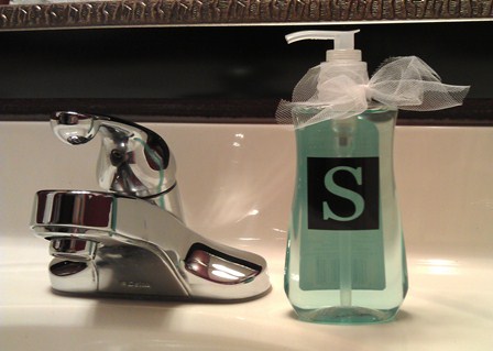 Personalized Square Monogram Soap Bottle