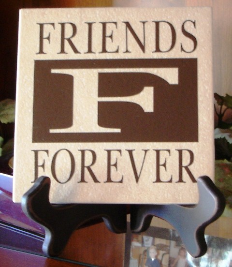 6" x 6"   "FRIENDS FOREVER" Tile