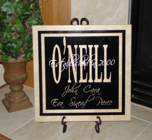 12" x 12" Personalized Name Tile